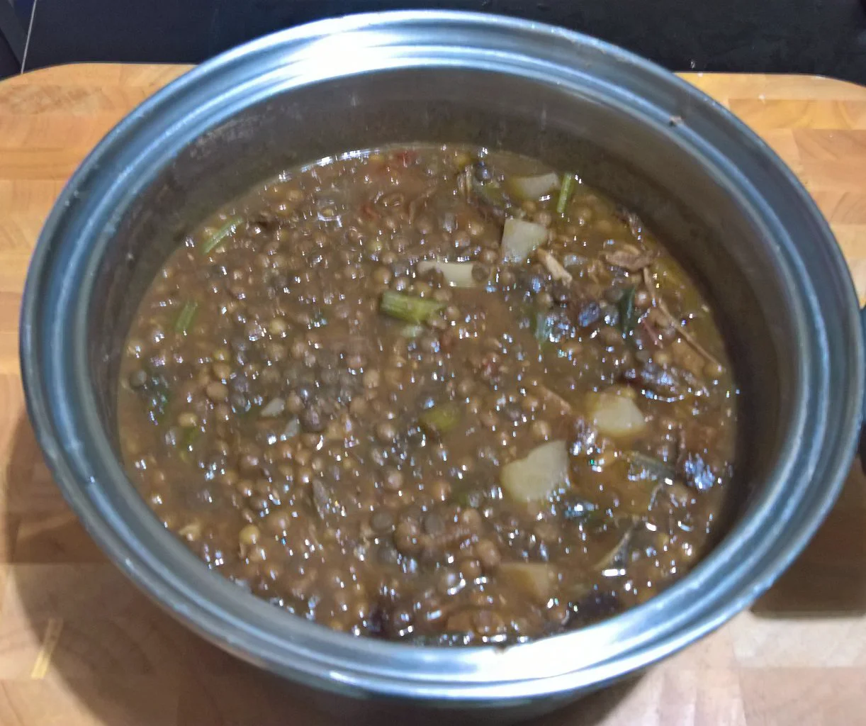 zuppa lenticchie e funghi